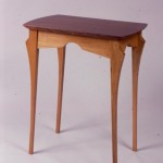 Small Side Table: 1999 Red Oak, Mahogany About 28” tall, 18” wide, 12” deep $400