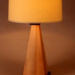 Large Trapezoid Lamp: 2011 Sycamore, Walnut 29” tall, 9” wide $400